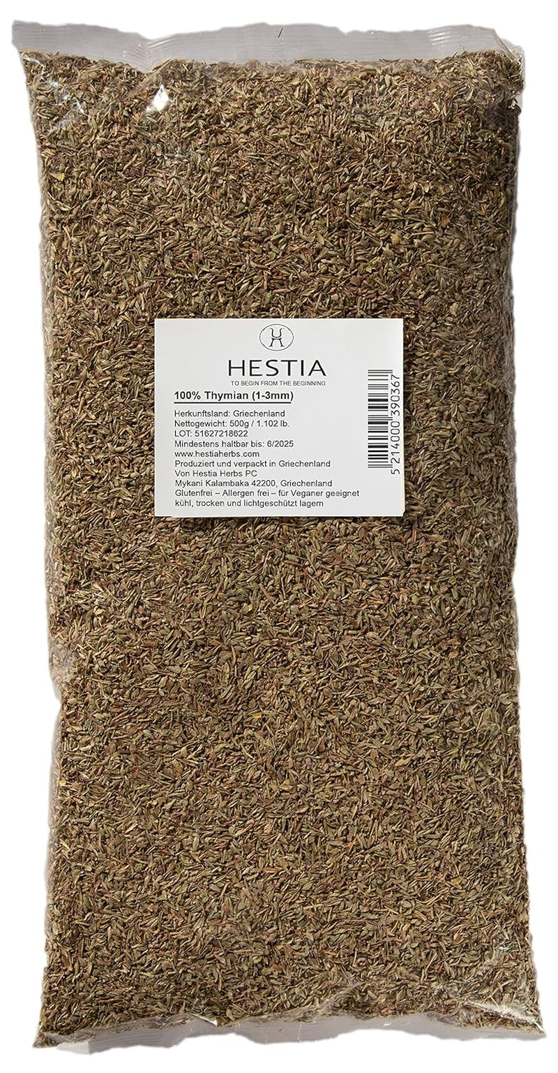 Hestia Herbs Griechischer getrockneter Oregano 500 g, Allergenfrei – Vegan – GVO-frei