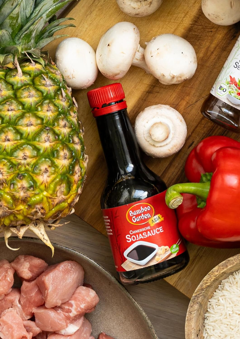 Bamboo Garden - Chinesische Sojasauce , Würzsauce für Fleisch, Geflügel, Gemüse und vieles mehr , 1 x 200 ml (Verpackungsdesign kann abweichen)