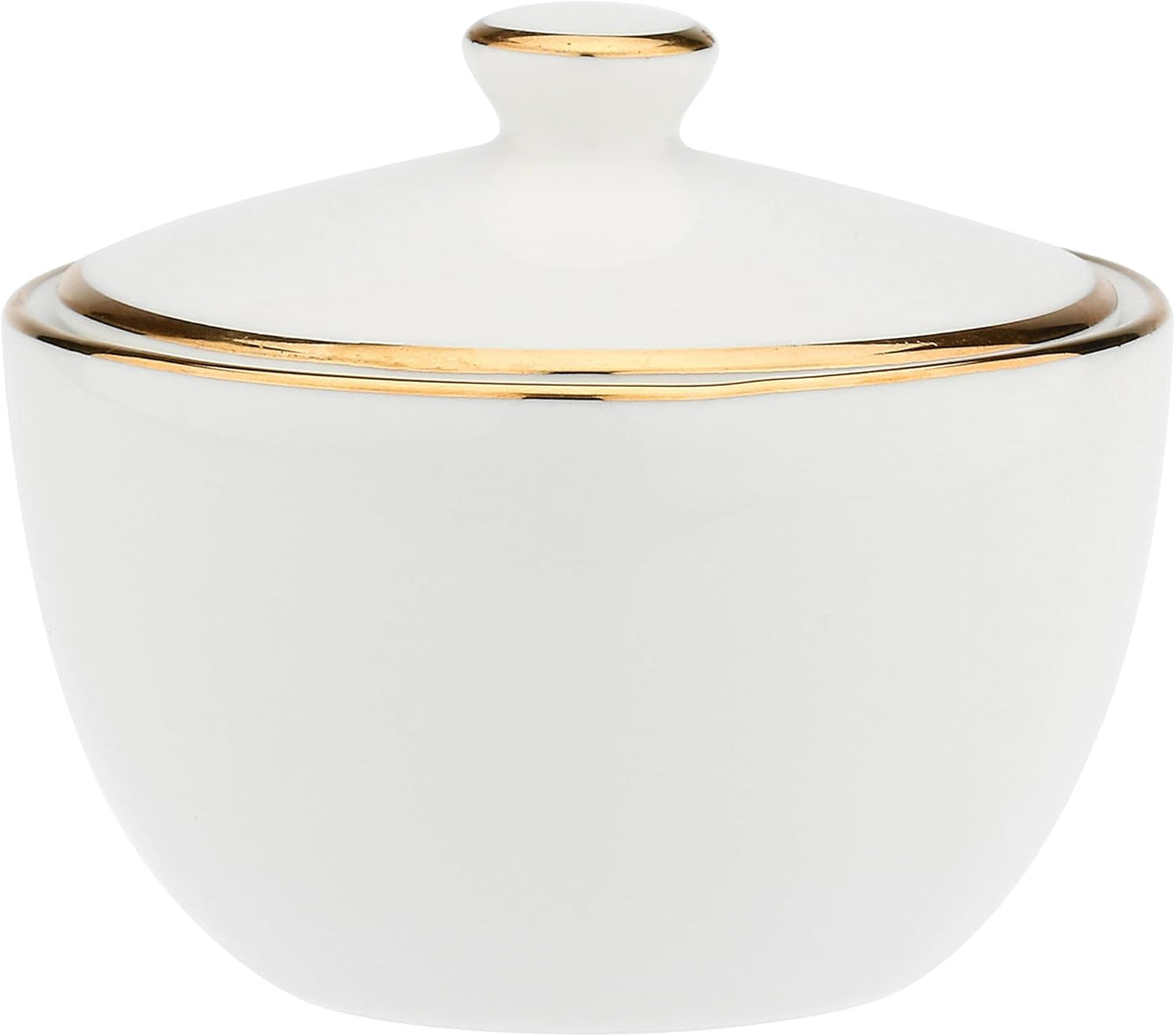 - Zuckerdose aus Porzellan, Durchmesser 10cm, Höhe 7.3cm, Kollektion Majestà