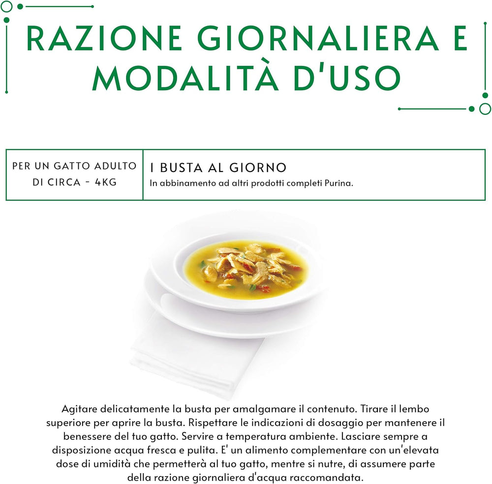 Crystal Delicate Suppenfond für die Katze, mit natürlichem Lachs, garniert mit Gemüse, 40 g, 32 Stück