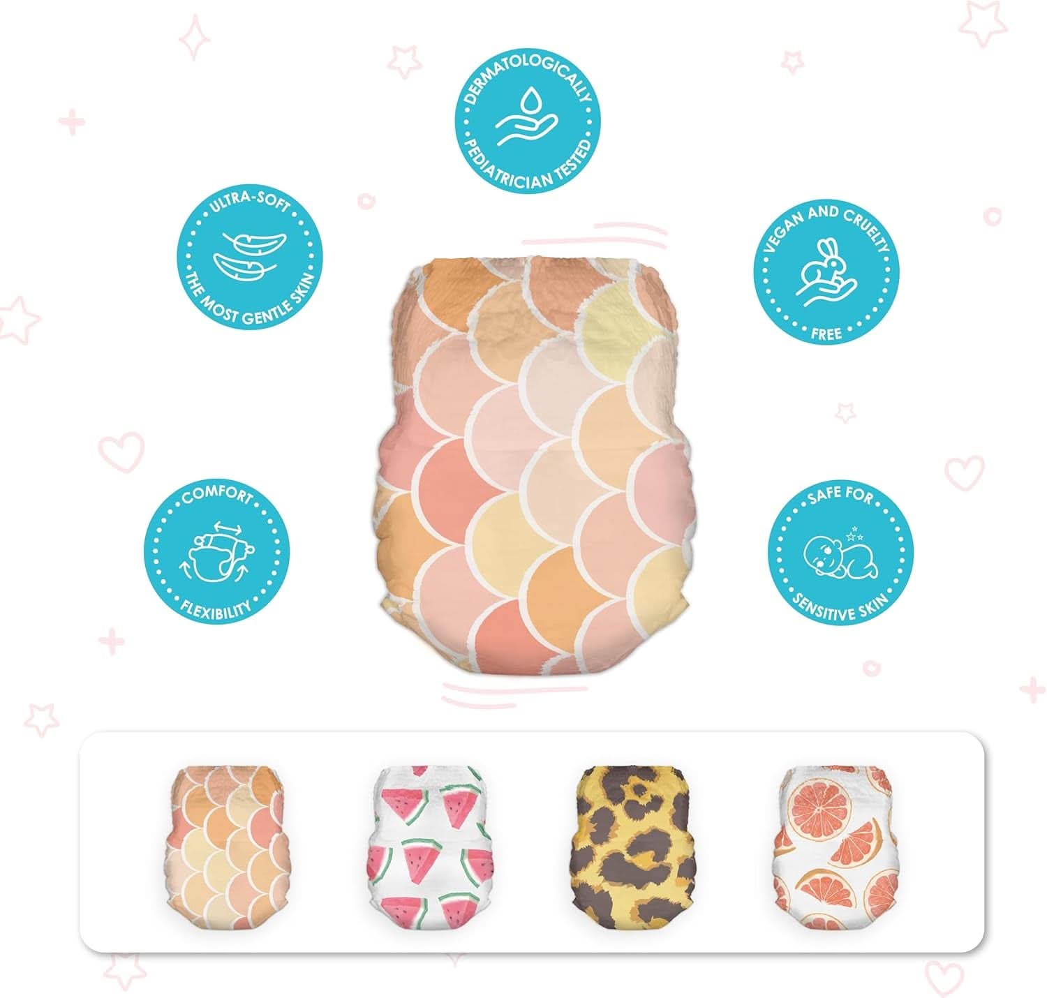 Scutece de inot Pureborn, pantaloni de baie pentru bebelusi pentru plaja si piscina, ultra moi, elastice Mama si Copilul Naty Shop