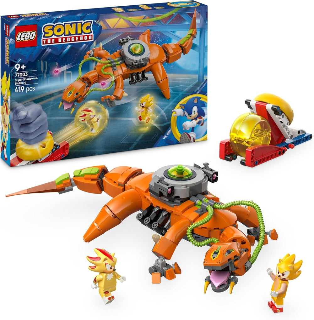 LEGO Sonic the Hedgehog Super Shadow vs. Biolizard, Gamer Spielzeug, Geschenk für Jungen und Mädchen, Spielset zum Sammeln für Kinder und Fans von Videospielen, mit Figuren der Charaktere 77003