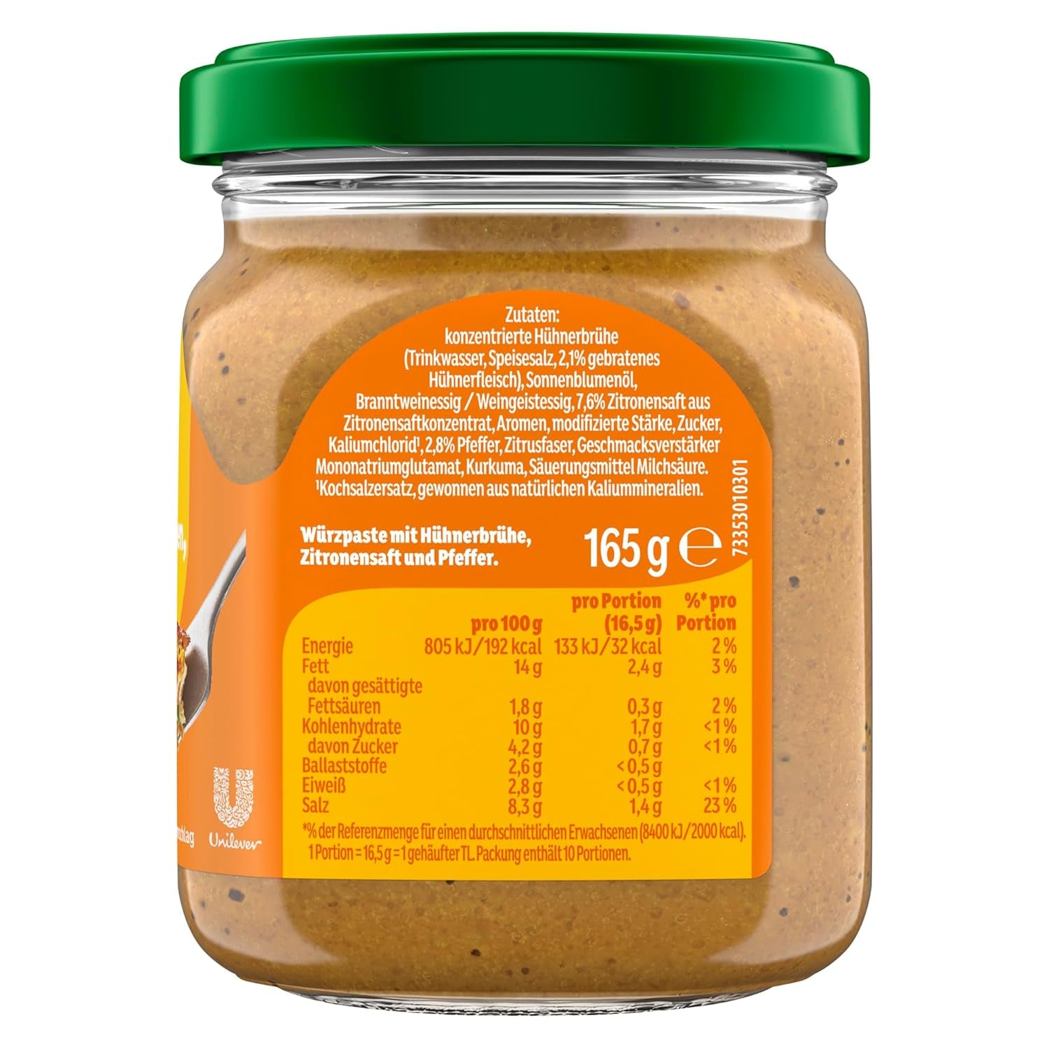 Knorr Schnell gewürzt Kochpaste Gebratenes Hühnchen, Zitrone & Pfeffer einfach & schnell für einen besonders intensiven, geballten Geschmack 165 g