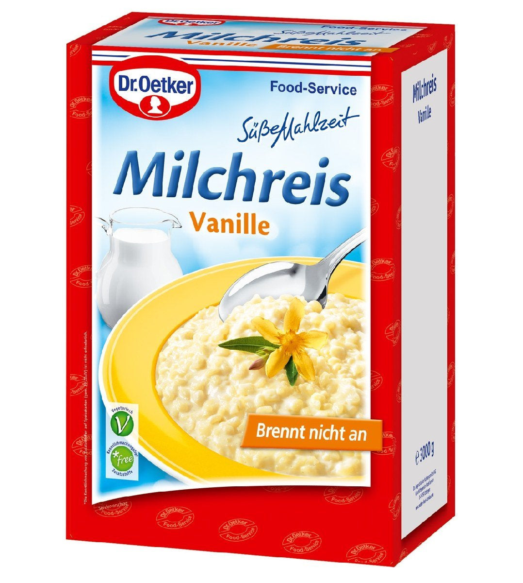 Dr. Oetker Professional, Budincă de orez cu vanilie, Pudră de budincă de orez într-un pachet de 3 kg, 1-39-208480