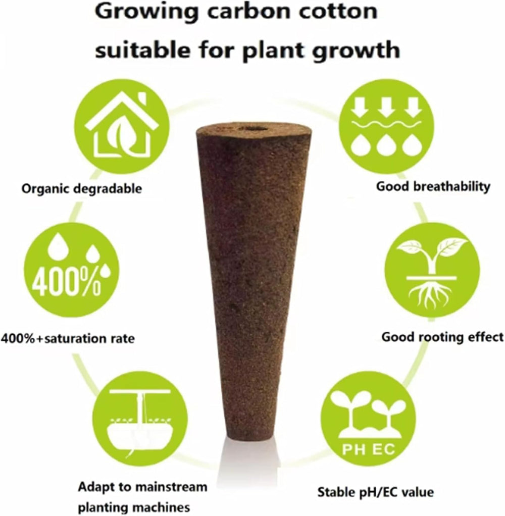 50 de bureți de creștere de schimb, tuburi pentru înființarea semințelor, dopuri de burete pentru creșterea rădăcinilor, kituri de creștere hidroponică pentru sisteme de creștere hidroponică, hidroponie de interior, grădină