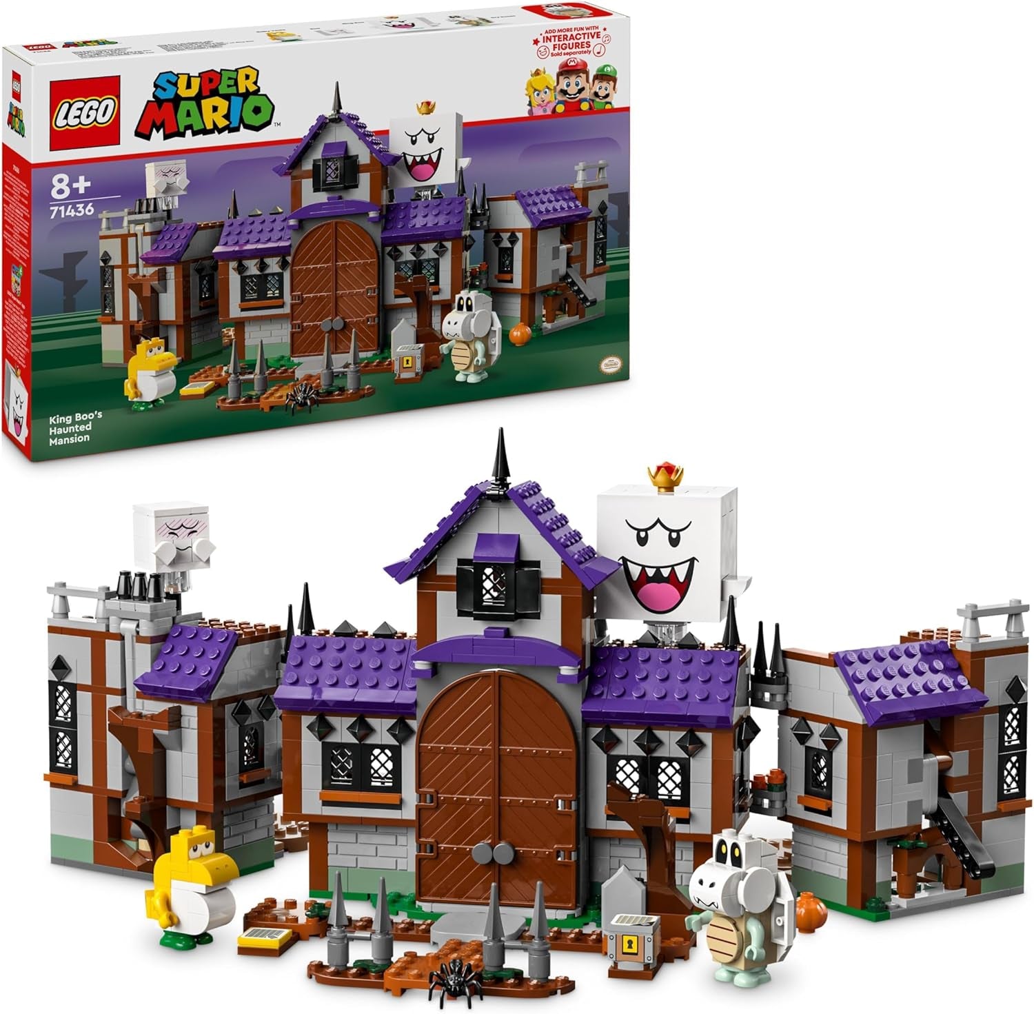Casa bântuită a lui LEGO Super Mario King Buu Huu, casă bântuită pentru copii, set Nintendo de colecționat, cu Baby Yoshi, cadou pentru băieți, fete și gameri cu vârsta de 8+ 71436 Seturi de constructie Besuche den LEGO-Store Titlu implicit