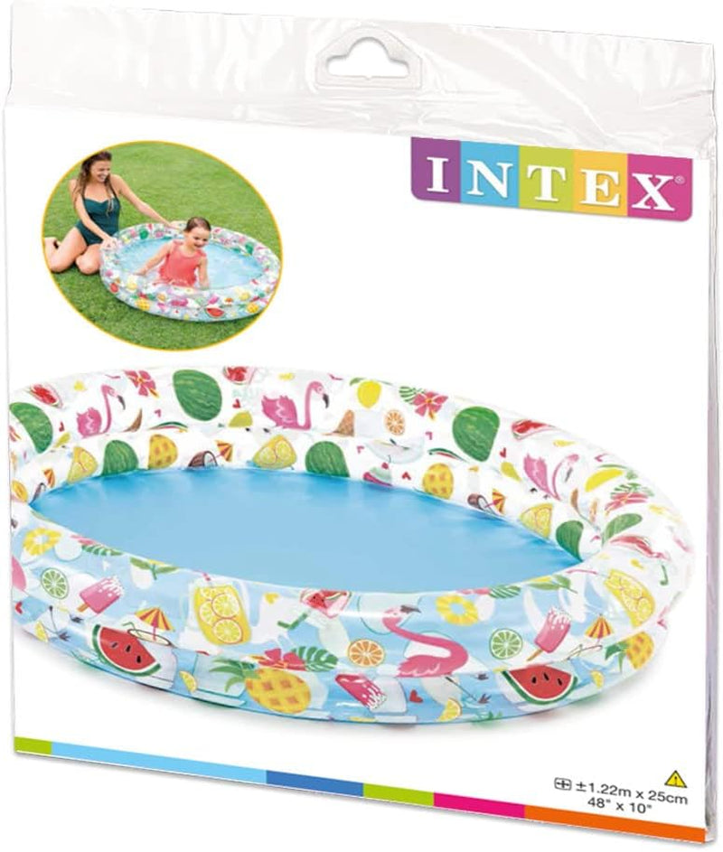 Intex 59421NP - Piscină gonflabilă Just So Fruity, vinil, multicoloră, 122x25 cm