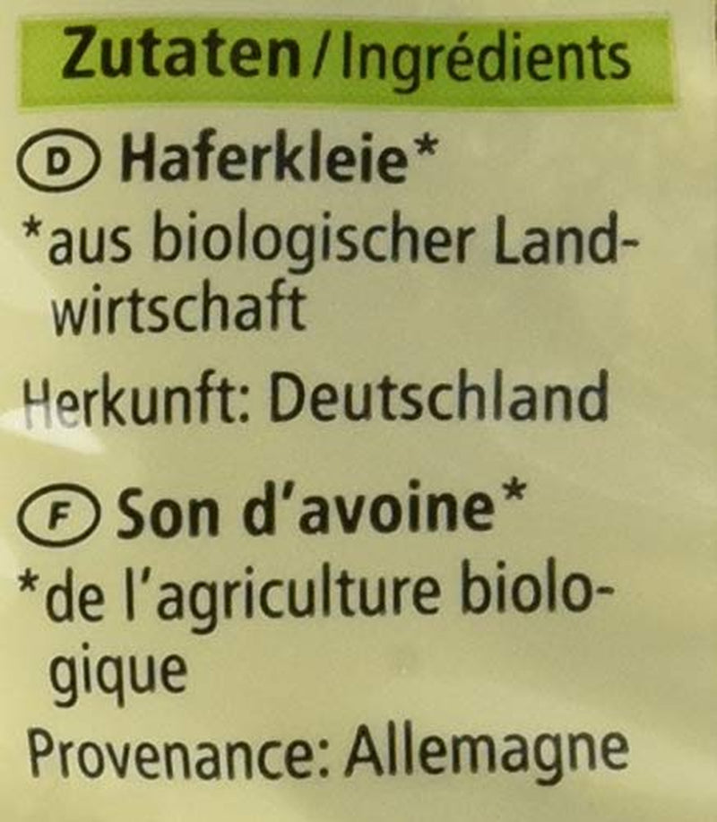 Tărâțe de ovăz organice cu germeni, 500g