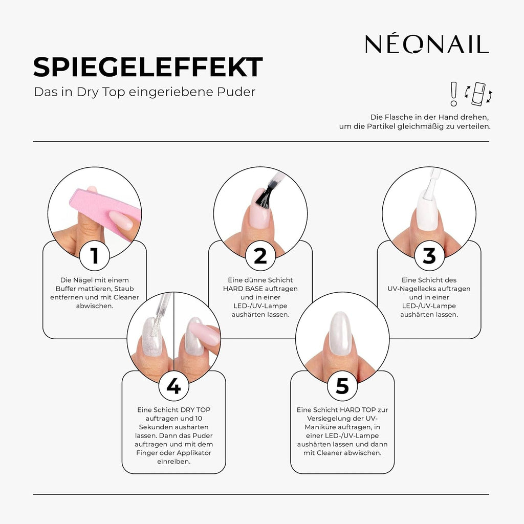 NÉONAIL Liquid Nail Powder Chameleon 04 - Flüssiger Nagelpuder - Chrome Nail Powder - Glitzer Nägel Puder - Nail Art - Nageldesign Zubehör - Glitter Powder - Chrom Nagelpuder - Grün, Gelb - 6,5 Ml