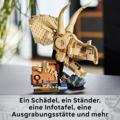LEGO Jurassic World Dinosaur Fossils: Triceratops Skull Model, jucărie dinozaur pentru băieți și fete de la 9 ani, cadou pentru copii și fani Jurassic World 76969 Seturi de constructie Besuche den LEGO-Store