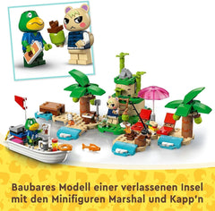 LEGO Animal Crossing Käptens Island Boat Tour, jucărie creativă pentru copii cu 2 minifigurine din seria de jocuri video, inclusiv Huschke, cadou pentru fete și băieți de la 6 ani 77048 Seturi de constructie Besuche den LEGO-Store