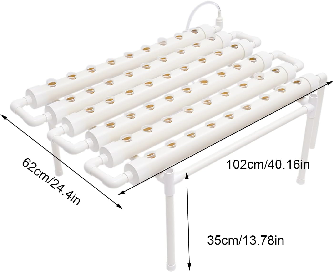 Hydroponische Systeme Grow Set Hydrokultur Plant Vegetable Hydroponic Pflanzen BewäSserung System Garten Kit Garden Tool Pflanze Sites Growing Hydroponics Hydroponisches Anzuchtsystem 54LöCher 6Rohr