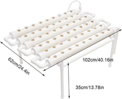 Hydroponische Systeme Grow Set Hydrokultur Plant Vegetable Hydroponic Pflanzen BewäSserung System Garten Kit Garden Tool Pflanze Sites Growing Hydroponics Hydroponisches Anzuchtsystem 54LöCher 6Rohr