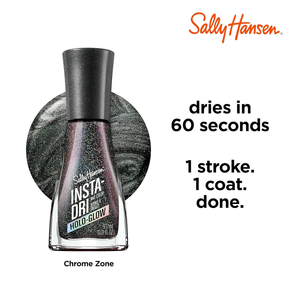 Oja Insta-Dri Holo-Glow, Chrome Zone, ușor de utilizat, de lungă durată, culori frumoase, ușor de aplicat, nu se ciobește, 19 ml