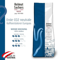 Helmut Sachers Kaffee - amestec vienez, Intensitate 3/5, 100% Arabica, boabe de cafea întregi, 6 X 500G Naty Shop