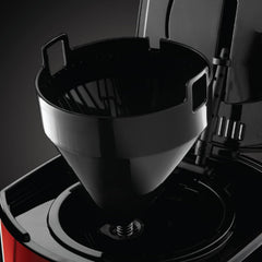 Cafetieră Russell Hobbs [Temporizator digital, Cap de duș pentru extracție și aromă optime] Luna Red (1 până la 12 cești, Carafă din sticlă de 1,5 l, Placă de încălzire, 1000 W) Cafetieră cu filtru 23240-56