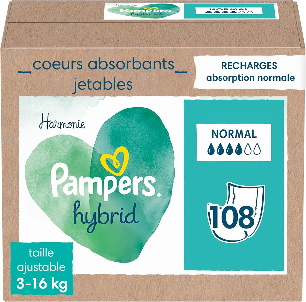 Pampers (Versiunea Veche), Pachet de 108 Absorbante de Unică Folie, Standard - 1 Bucată