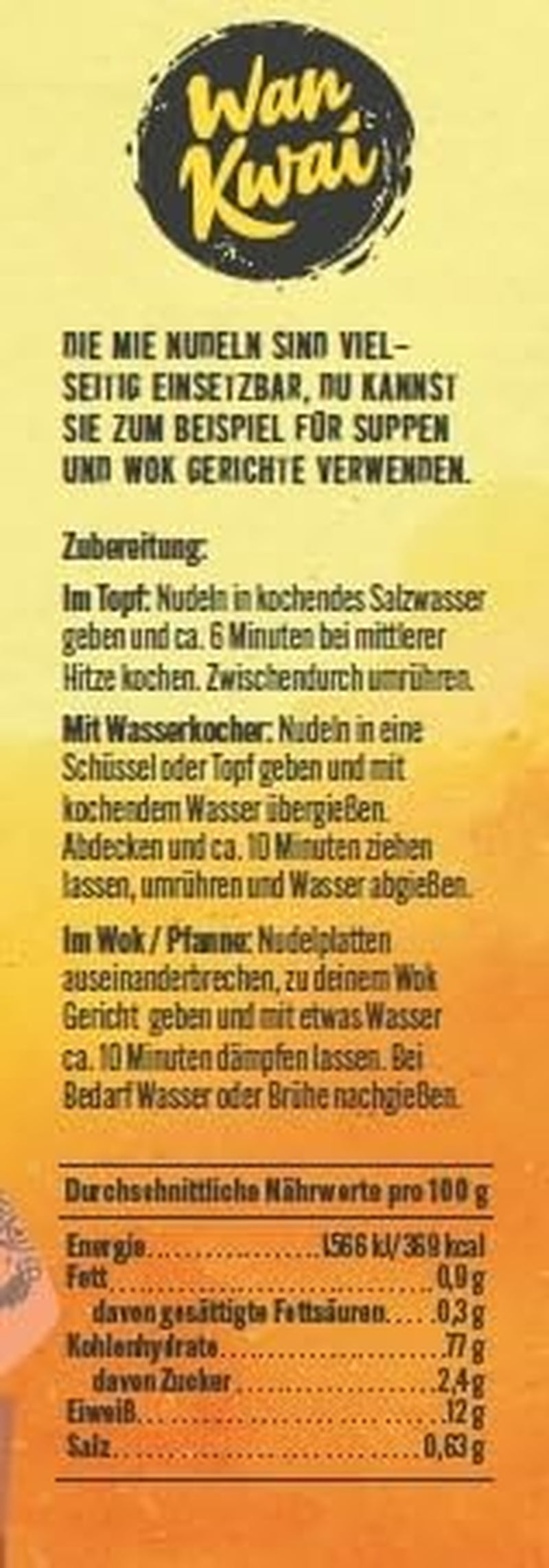 Tăiței Wan Kwai Mie 250g: Versatili în supe și mâncăruri la wok, se prepară rapid în 6 minute, descoperă gustul bucătăriei asiatice și beneficiază de ingrediente de înaltă calitate.