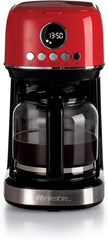 Ariete, Espressor cu filtru Moderna 1396 pentru prepararea cafelei americane, pentru până la 15 cești, carafă din sticlă, placă de încălzire, afișaj LCD, filtre detașabile și lavabile, alb