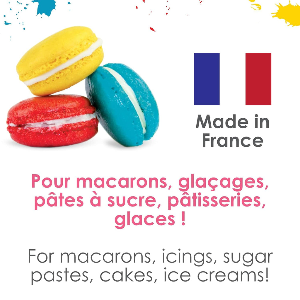 Scrapcooking - Set de 3 coloranți alimentari pudră - Roșu Galben Albastru - Coloranți alimentari pentru copt, prăjituri, fursecuri, prăjituri, aluat, fondant, tort curcubeu - 4011