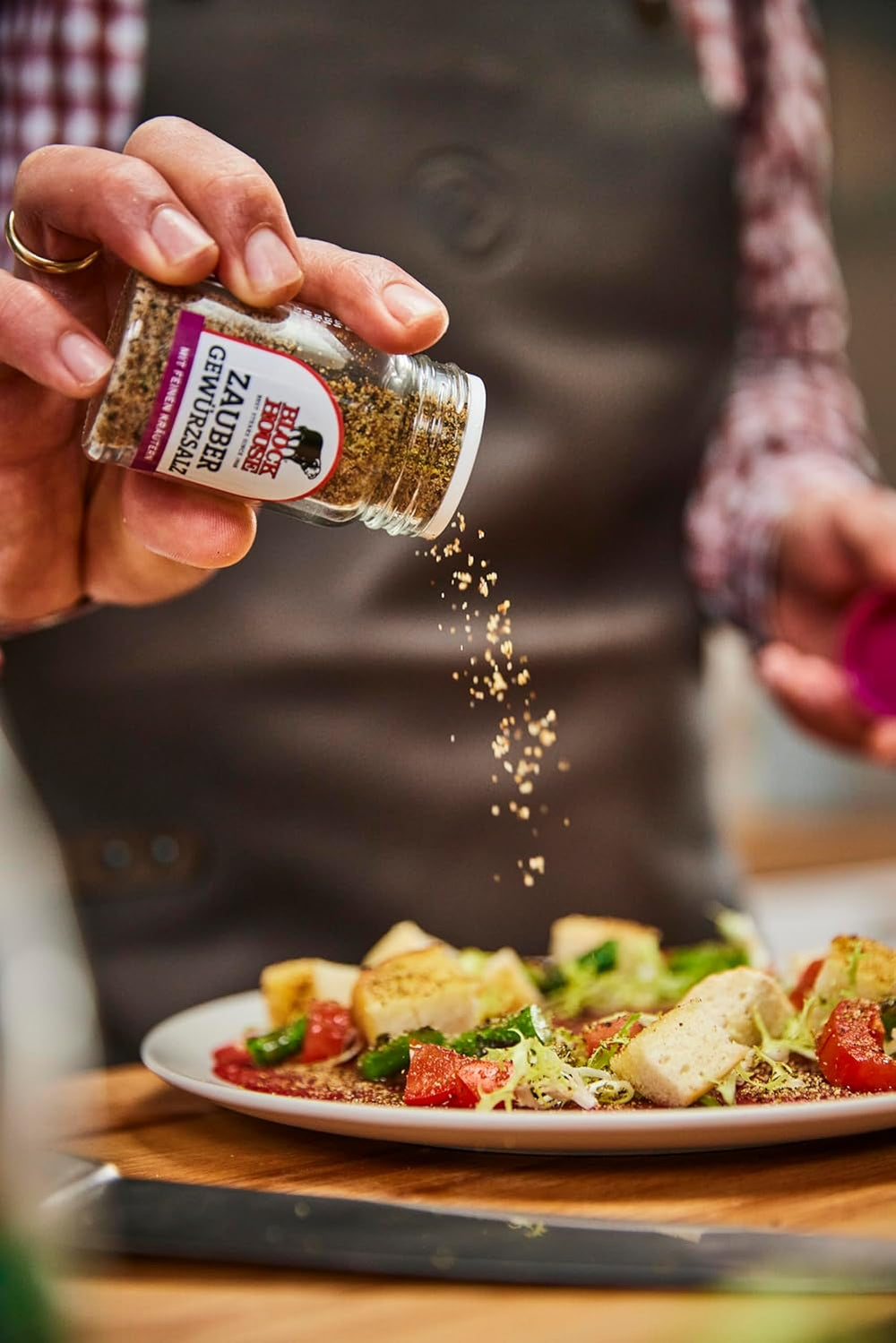 Block House Zaubergewürzsalz, Gewürzmischung für Fleisch, Fisch und Gemüse in Restaurantqualität, 280g Dose mit Streuaufsatz