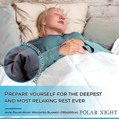 Polar Night pătură ponderată pentru adulți 150 X 200 Cm, 9 Kg - Pătură ponderată pentru somn profund, pătură grea, pătură de terapie din 100% microfibră, pătură relaxantă Oeko-Tex® 100 Standard plapumă Paturi si Cuverturi Polar Night