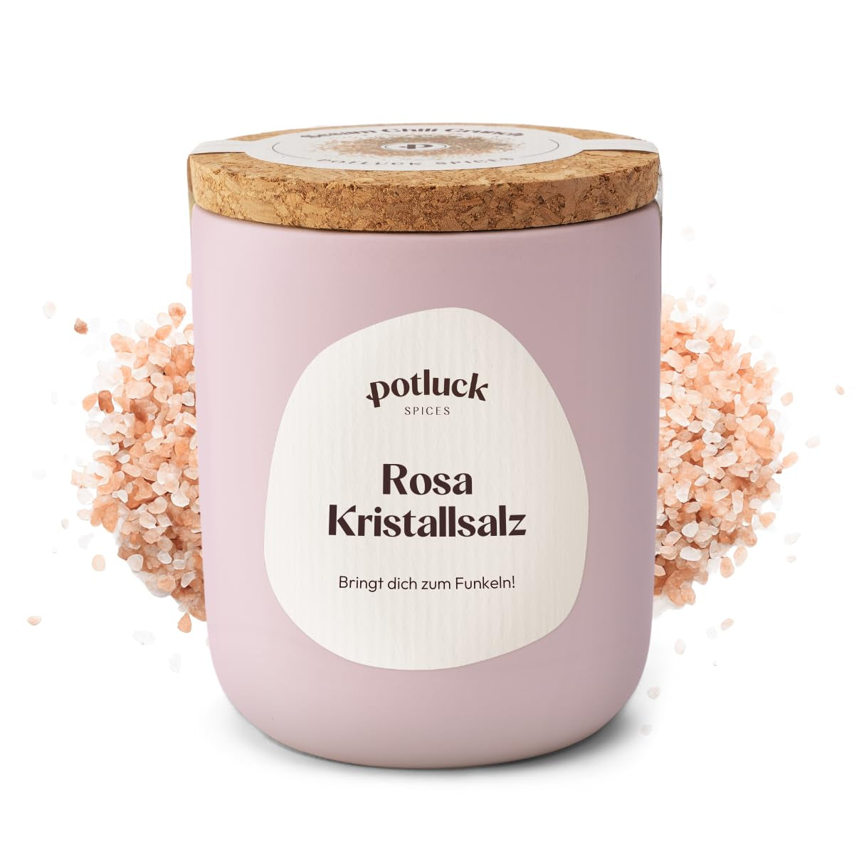 Potluck | Fleur de Sel handgeschöpft | Meersalz im Keramiktopf | 80g | Vegan, glutenfrei und mit natürlichen Inhaltsstoffen