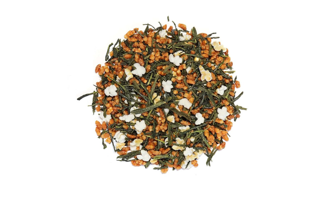 Ceai verde japonez Genmaicha cu orez prăjit, 50% Sencha din Kagoshima, ceai verde premium vrac, amestec tradițional, fără arome adăugate, 100 g | Wondertea Ceai verde japonez Genmaicha