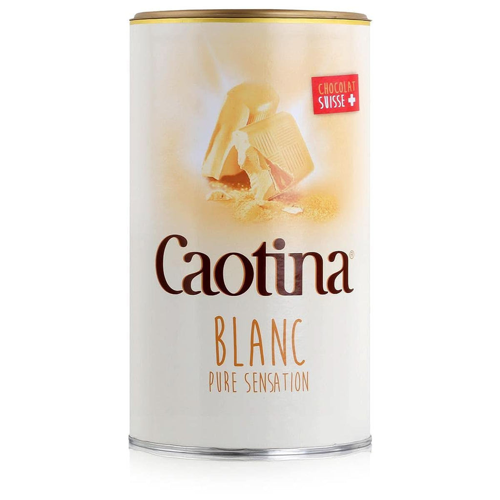Caotina, pudră de cacao pentru ciocolată caldă cu ciocolată albă elvețiană - cea mai fină cacao durabilă și certificată (6 X 500grame) Cacao si Ciocolata Calda Naty Shop 500 grame