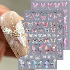 5D în relief fluture unghii autocolante autoadezive fluturi decorare unghii autocolante aurora fluture unghii arta autocolante accesorii unghii design fluture unghii autocolante nail art autocolante