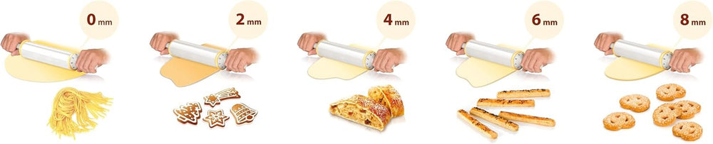 Sucitor de aluat Tescoma cu grosime reglabilă a aluatului DELÍCIA, alb