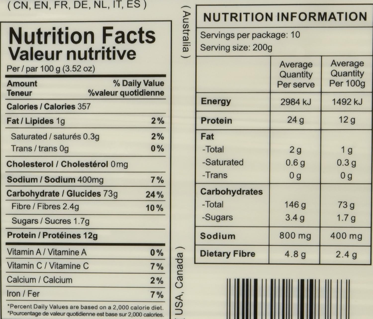 Tăiței de grâu (Shanghai), 1 pachet (1 x 2 kg)