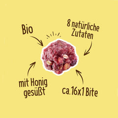 HAFERVOLL Minis Rapiță și Banană 8x 65g - Certificat organic, cu miere, fără zahăr adăugat, perfect pentru a fi împărțit