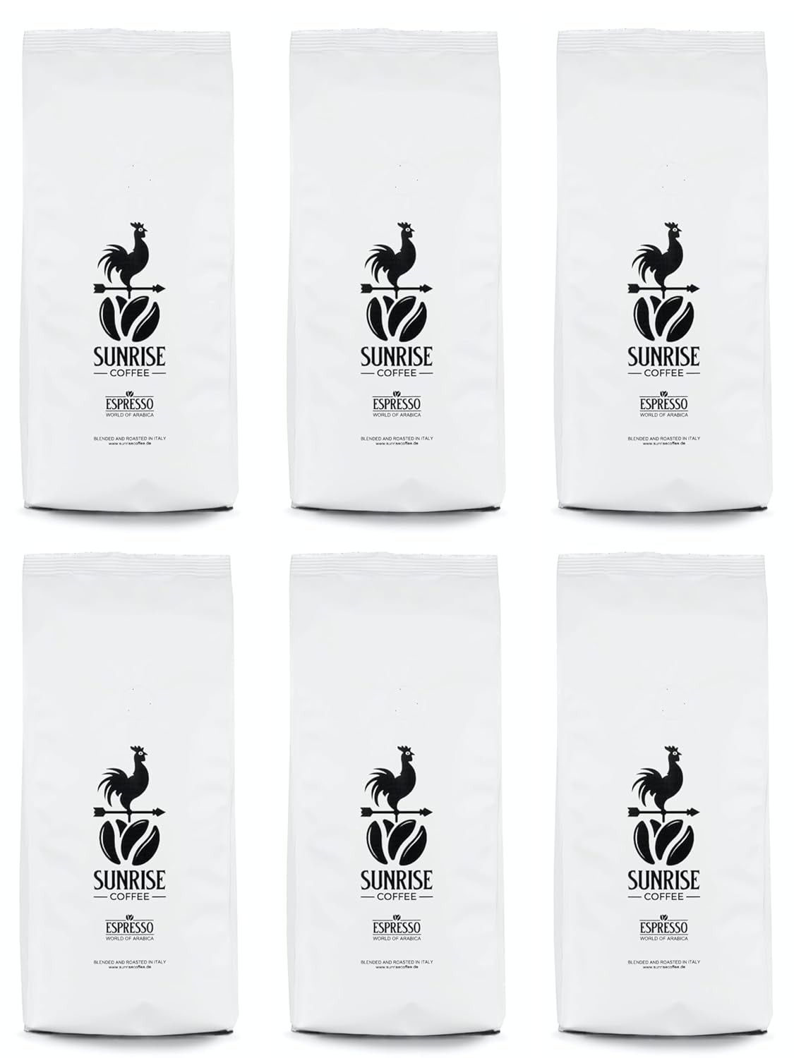 Espressobohnen World of Arabica Frische Ganze Kaffeebohnen World Blend Arabica Kaffee, mittelkräftig geröstet, 6kg