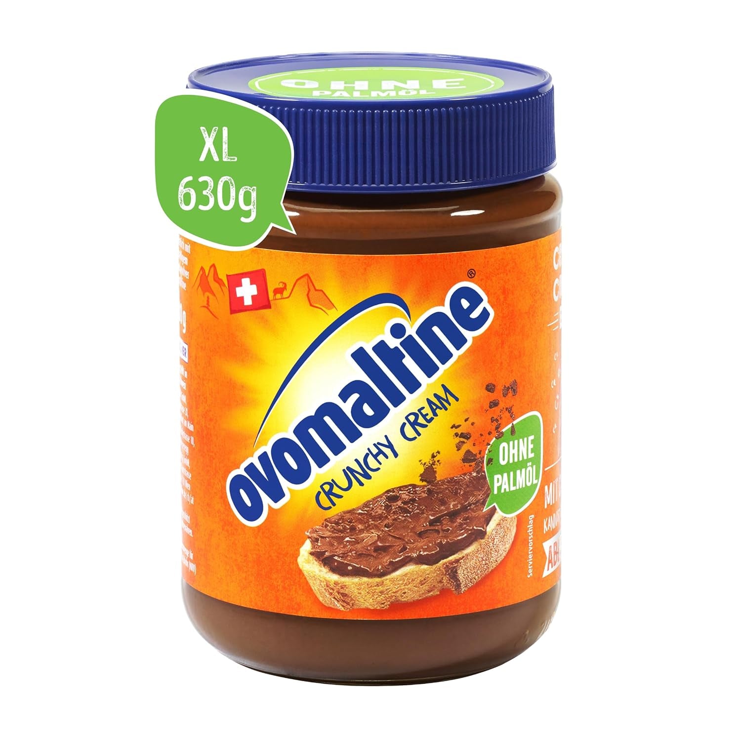 Ovomaltine OVO BREAK Napolitană și Baton de Ciocolată - o gustare crocantă cu gustul inconfundabil al popularei noastre Creme Crocante, natural fără ulei de palmier (4 x 39g)