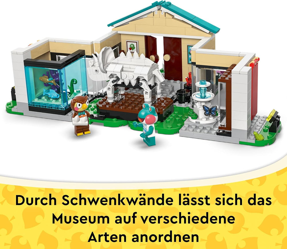 LEGO Animal Crossing - Eugens Museumssammlung - Interaktives Spielset mit Eugen & Liliane Minifiguren, Dinosaurierfossilien & Zubehör - Gamer Geschenk für Mädchen & Jungen ab 7 Jahren - 77056
