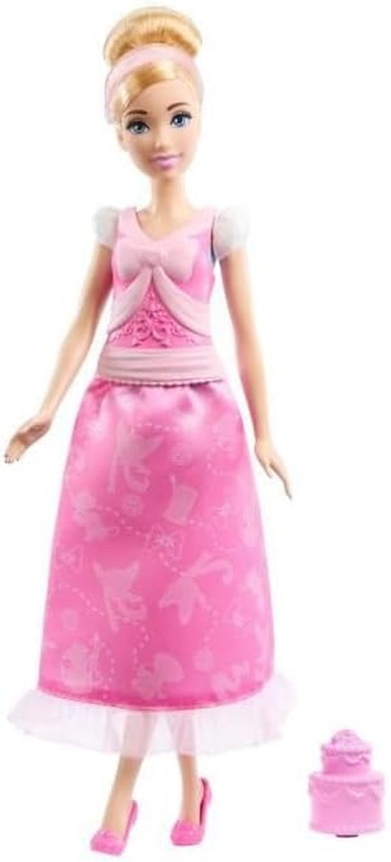 Mattel Disney-Princess-Spielzeuge, Cinderella-Modepuppe mit 2 Looks, 9 Accessoires, 2 Oberteile zum Anklipsen und 2 Röcke. 2-in-1-Geschichten inspiriert vom Disney-Film, JCR95