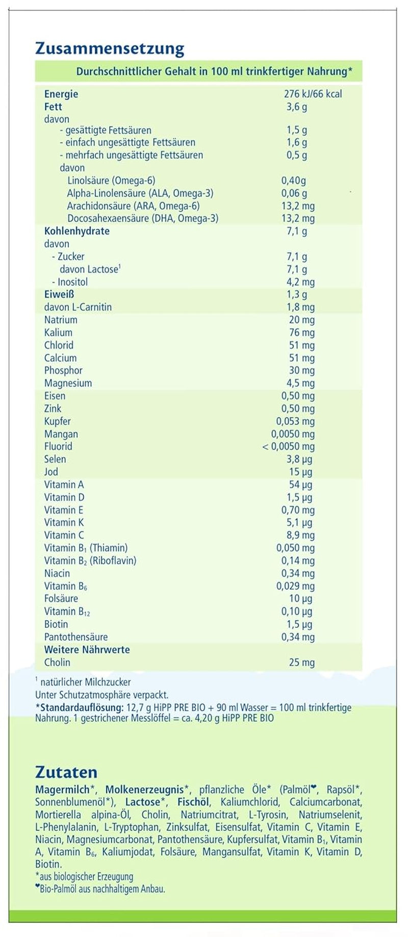 Lapte pentru sugari organic HiPP PRE (4 x 600g), de la naștere, conține doar lactoză ca și carbohidrat, de cea mai bună calitate organică