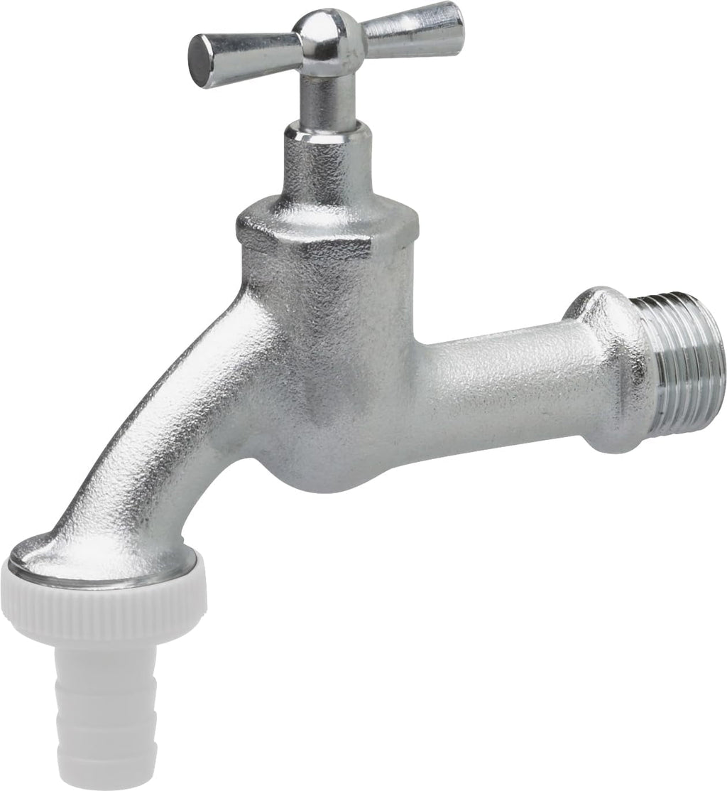 Robinet Cornat - filet exterior 20,95 mm (1/2 inch) - Include racord furtun - Alamă de înaltă calitate - Ideal ca robinet de exterior / robinet pentru butoaie de ploaie / robinet / supapă de închidere / FLOR92590