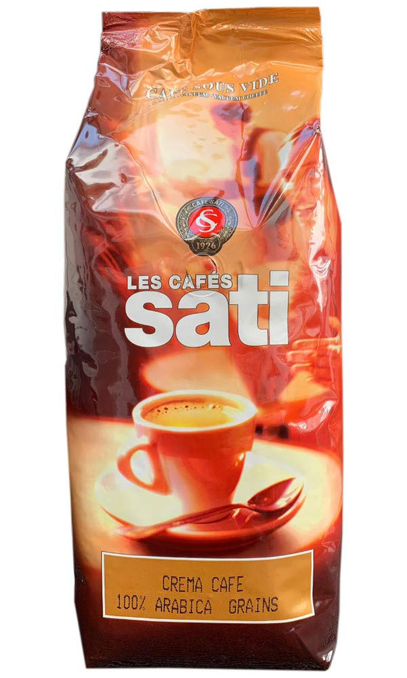 Café Sati Crema 100% Arabica - Boabe de cafea pentru aparate de cafea complet automate