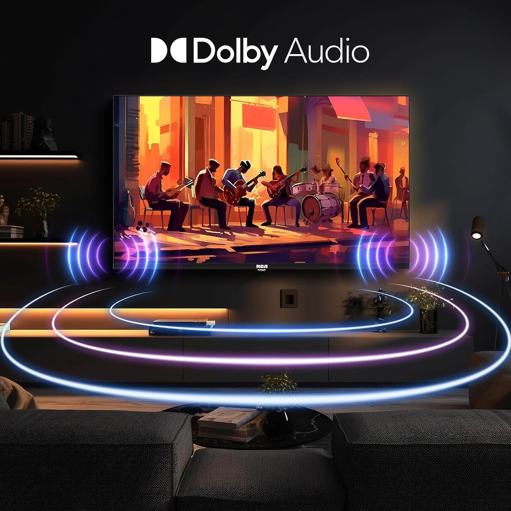 Televizor RCA TV, 32 inch (80 cm), fără ramă, LED HD, tuner triplu (DVB-T/T2-CS/S2), HDMI, CI+, player media USB, mod hotel, Dolby Audio (NRB32HQ1, 2024)