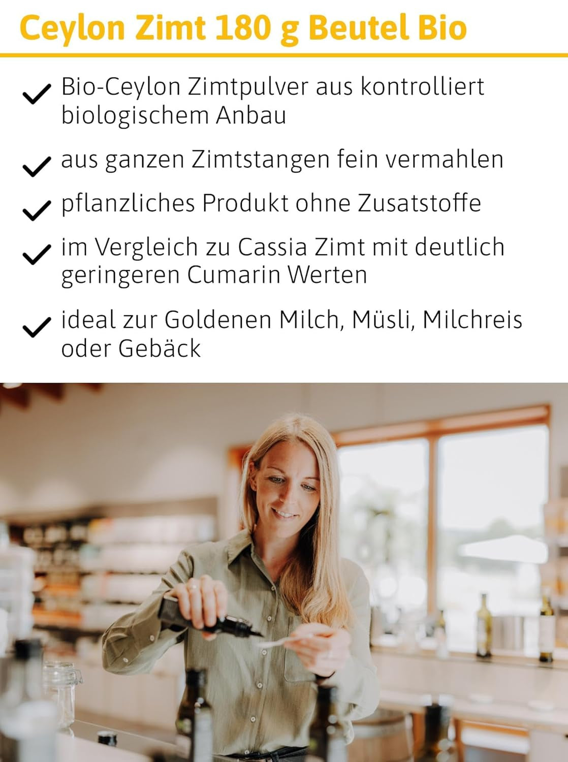 - BIO Ceylon Zimt | Ceylon Zimtpulver aus kontrolliert biologischem Anbau | Zimtpulver fein vermahlen aus ganzen Zimtstangen. Ideal zu Müsli, Milchreis, Gebäck uvm. | Inhalt: 180 g