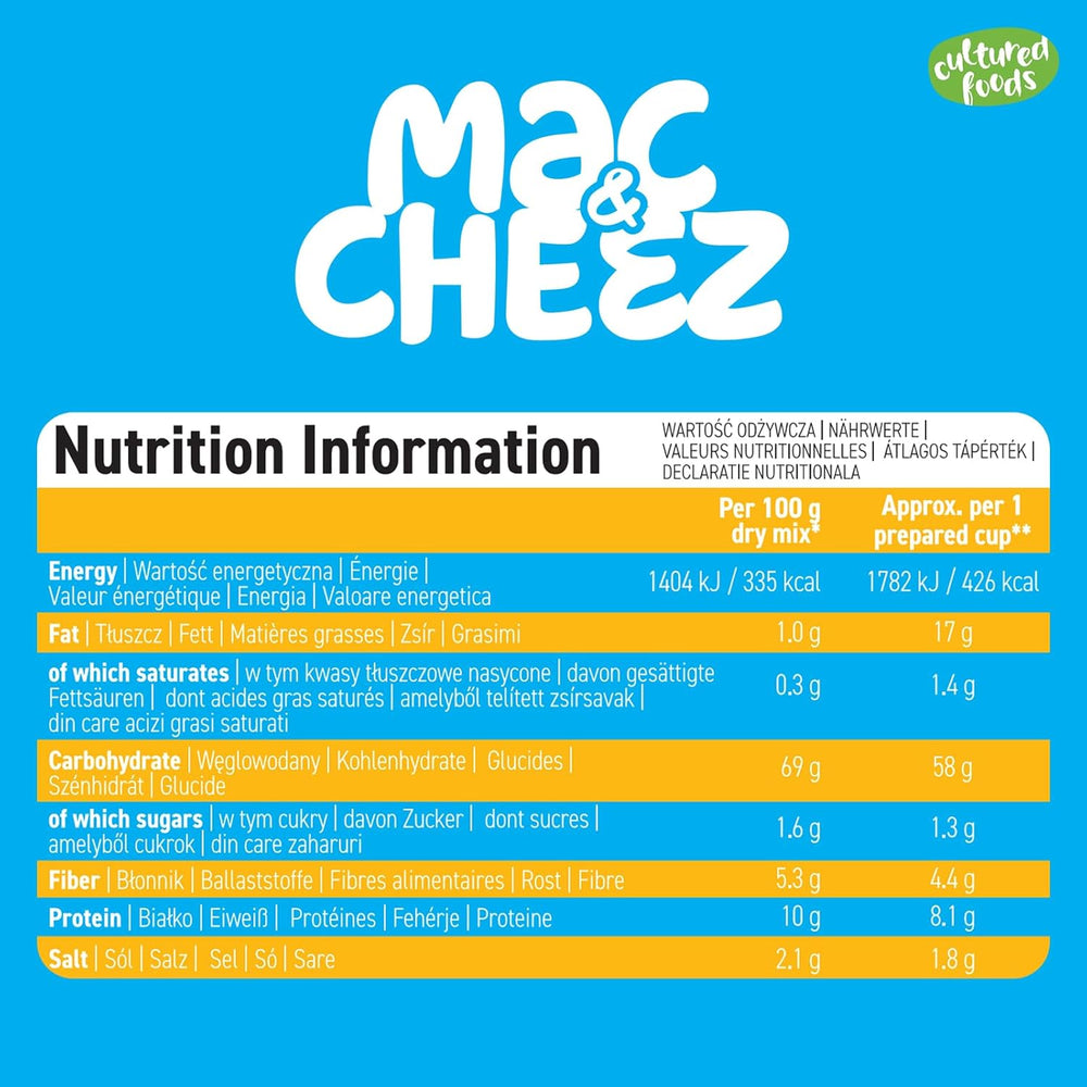 Cultured Foods Veganer 3-er Set Veganes Mac And Cheese, Gouda Sauce, Cheddar Sauce, Laktosefrei Glutenfrei MAC & CHEEZ CHEATCHEEZ