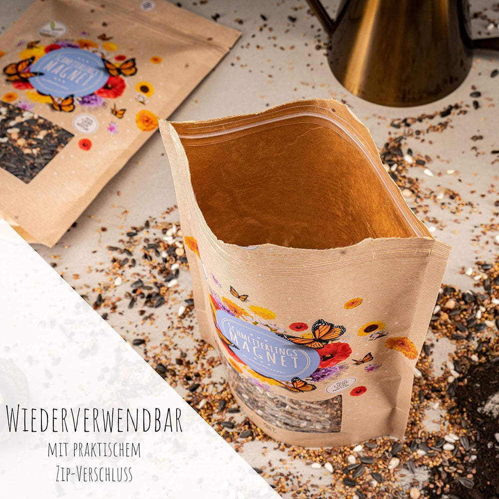 100g Semințe de fluturi pentru o pajiște cu flori colorate - Amestec de semințe de flori sălbatice colorate și bogate în nectar pentru fluturi