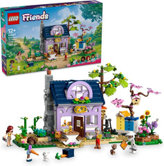 LEGO Friends House And Flower Garden The Beekeeper, set de construcție, set de joacă în natură, cadou pentru fete de la 12 ani, set cu model construibil, 4 minifigurine și figuri de animale, pisică și iepure 42669 Seturi de constructie Besuche den LEGO-Store Titlu implicit