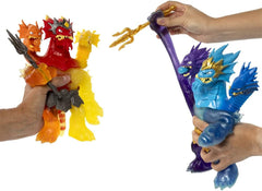 Heroes of Goo Jit Zu BANDAI CO42948 Figura de acțiune, cel mai puternic erou, regele Hydra are cu forțele sale de lavă furie în 25 cm, multicolor Action figures Naty Shop