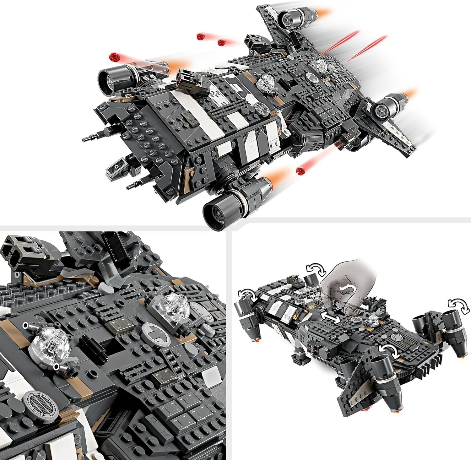 LEGO Star Wars: Skeleton Crew Onyx Cinder, navă stelară de jucărie de construit și colecționat pentru băieți și fete cu 5 personaje, idee de cadou pentru fanii de la 10 ani 75374 Seturi de constructie Besuche den LEGO-Store