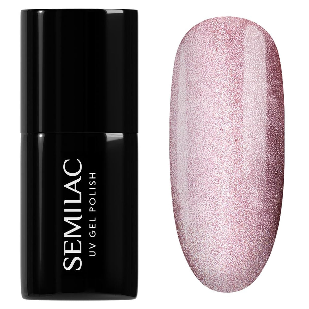 Oja UV Semilac 664 Lilac Gloss 7 ml – Efect Cat Eye, Reflexii unice cu instrument magnetic – Colecția Gloss Gala