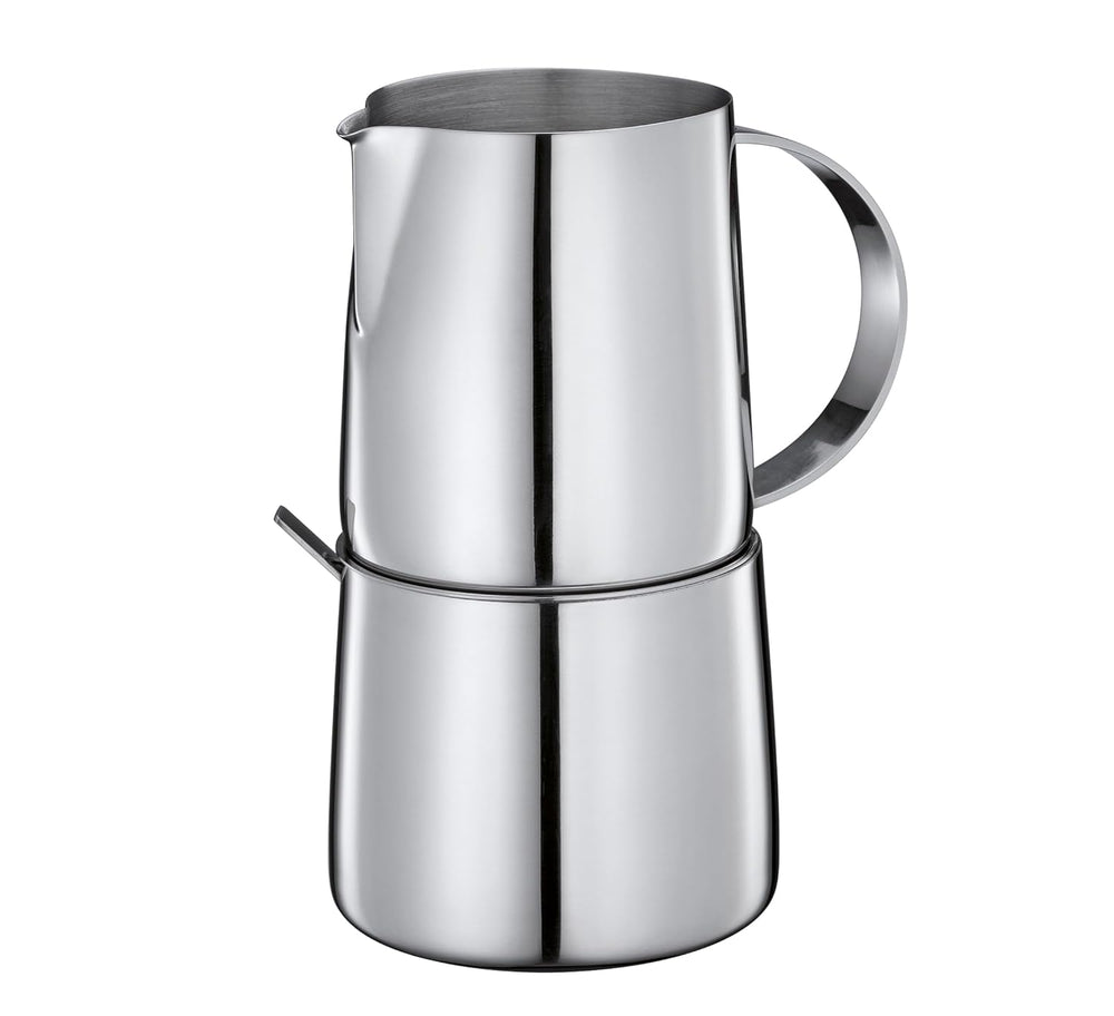 Cilio DELIZIA Zahniță și Cană de Lapte | Set de Cafea | Cană de Lapte și Recipient din Oțel Inoxidabil | Stivuibil | Cu Lingură | Porții 250 ml Lapte și 220 g Zahăr
