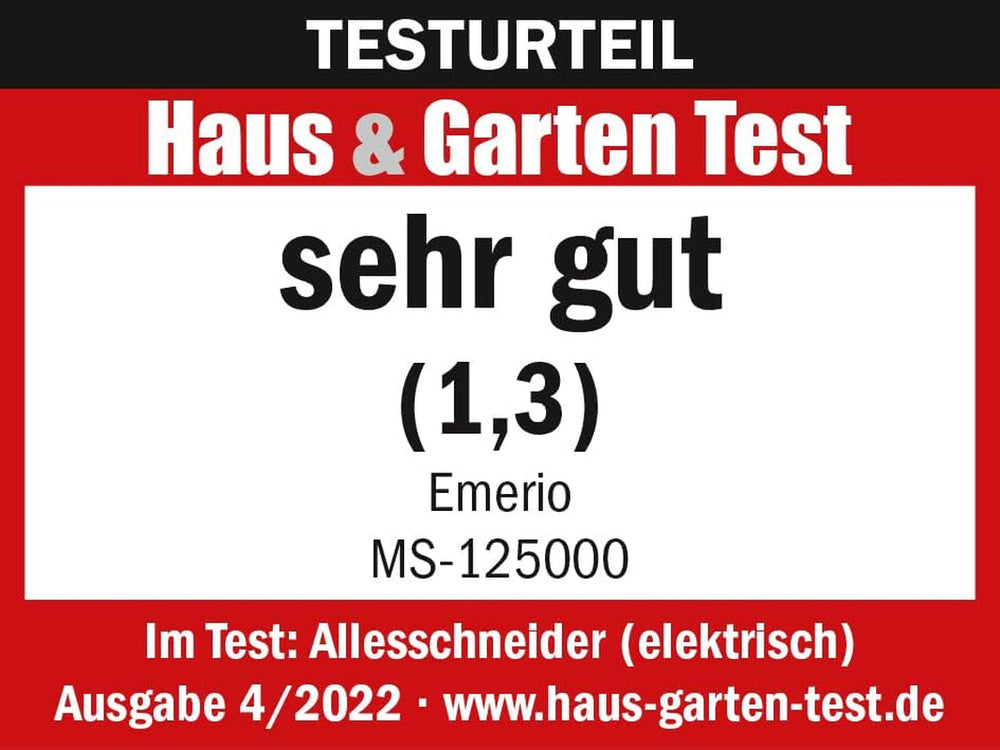 Emerio All Purpose Slicer „Made in EU” MS-125000, lamă din oțel inoxidabil fabricată în Germania, reglabilă 0-17 mm, 100 W Rasnite si Feliatoare Naty Shop